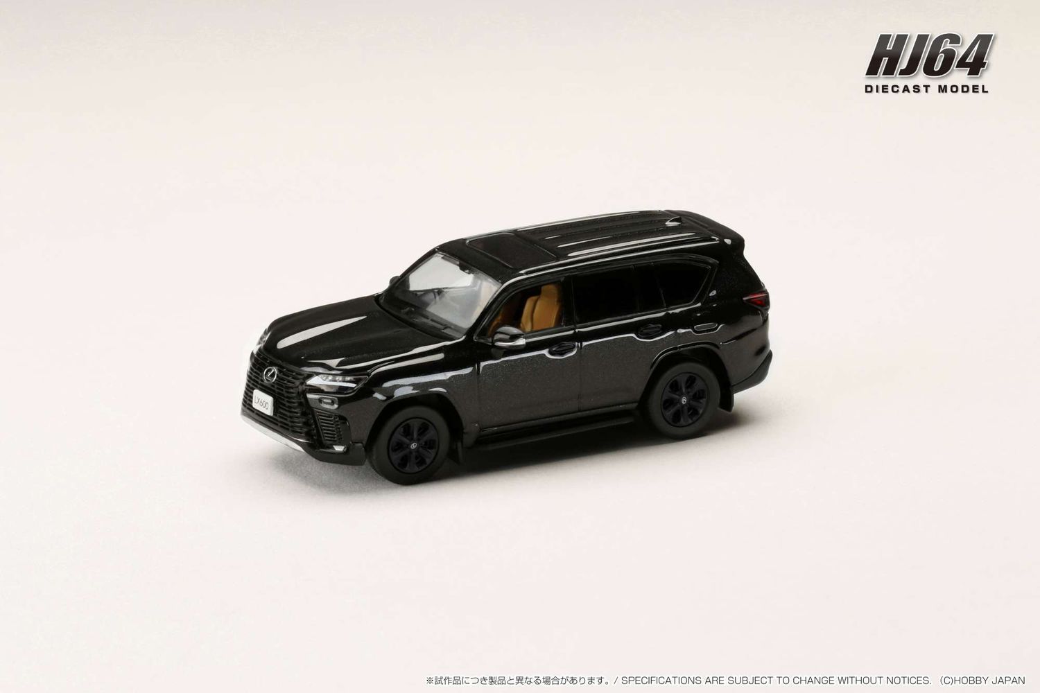 1:64 Hobby Japan - Lexus LX600 F Sport, graphite black/black interior