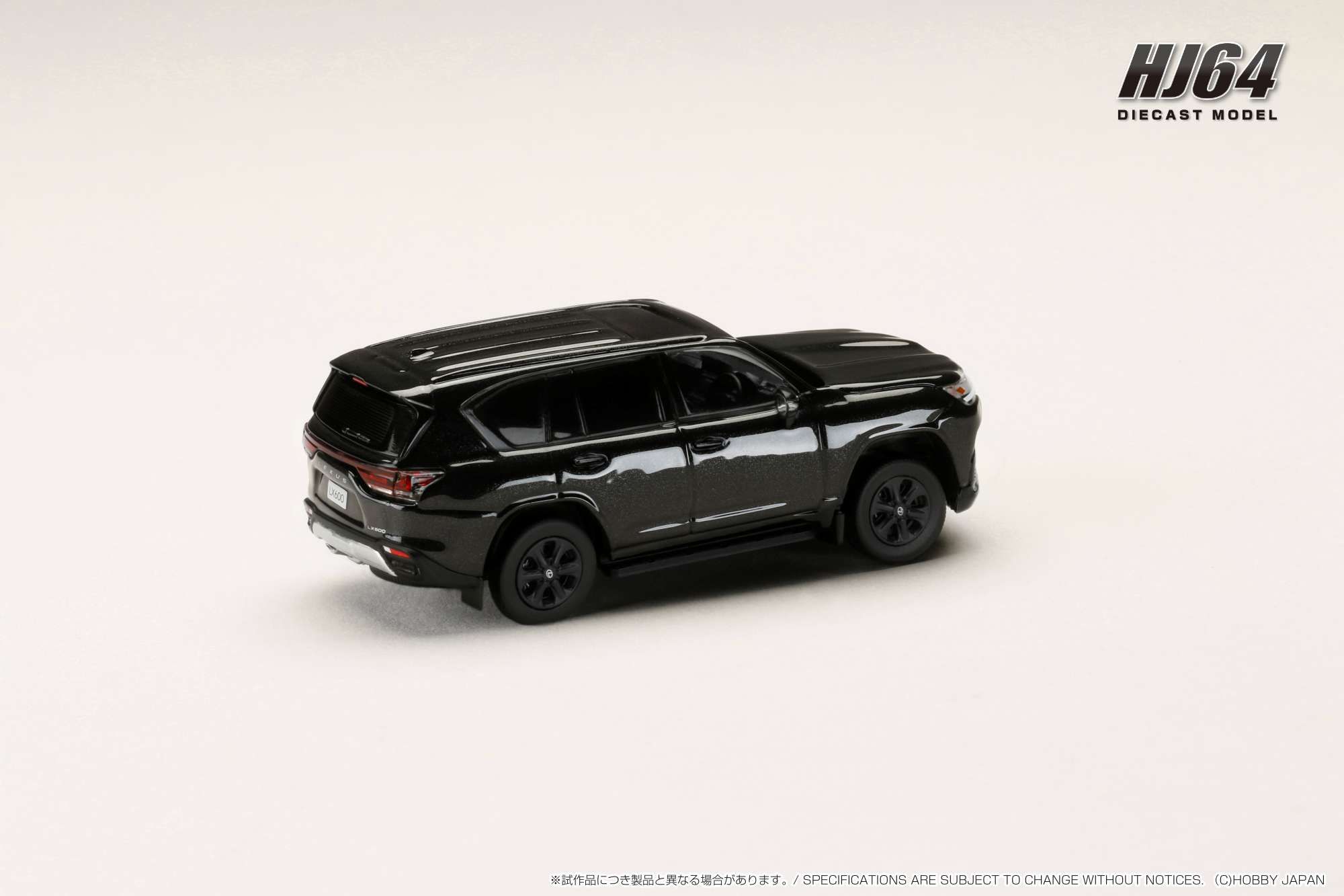 1:64 Hobby Japan - Lexus LX600 F Sport, graphite black/black interior