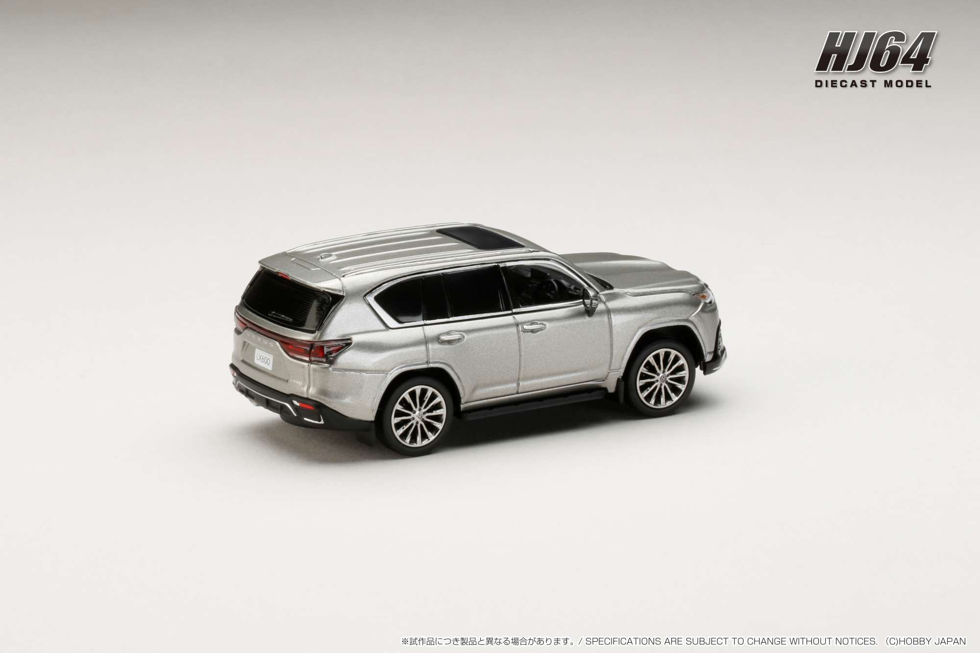 1:64 Hobby Japan - Lexus LX600 F Sport, sonic titanium/black interior