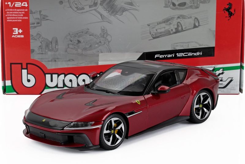 1:24 Bburago - 2024 Ferrari 12 Cilindri V12 830cv Red 1:24 Bburago - 2024 Ferrari 12 Cilindri V12 830cv Red