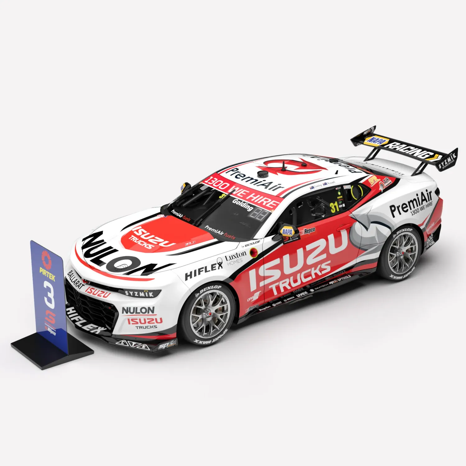 1:18 Authentic Collectables - PremiAir Racing #31 Chevrolet Camaro ZL1 - 2025 Repco Bathurst 1000 Third Place - Drivers: James Golding / David Russell