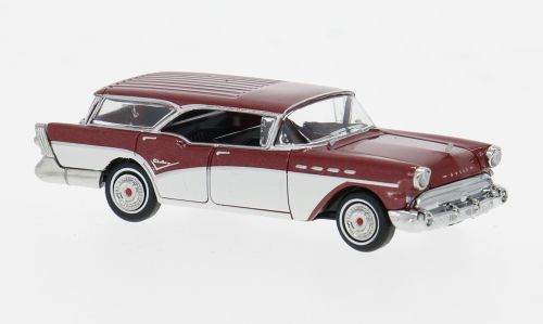1:87 Brekina - Buick Century Caballero, dunkelrot/weiss, 1957