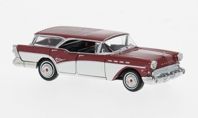 1:87 Brekina - Buick Century Caballero, dunkelrot/weiss, 1957