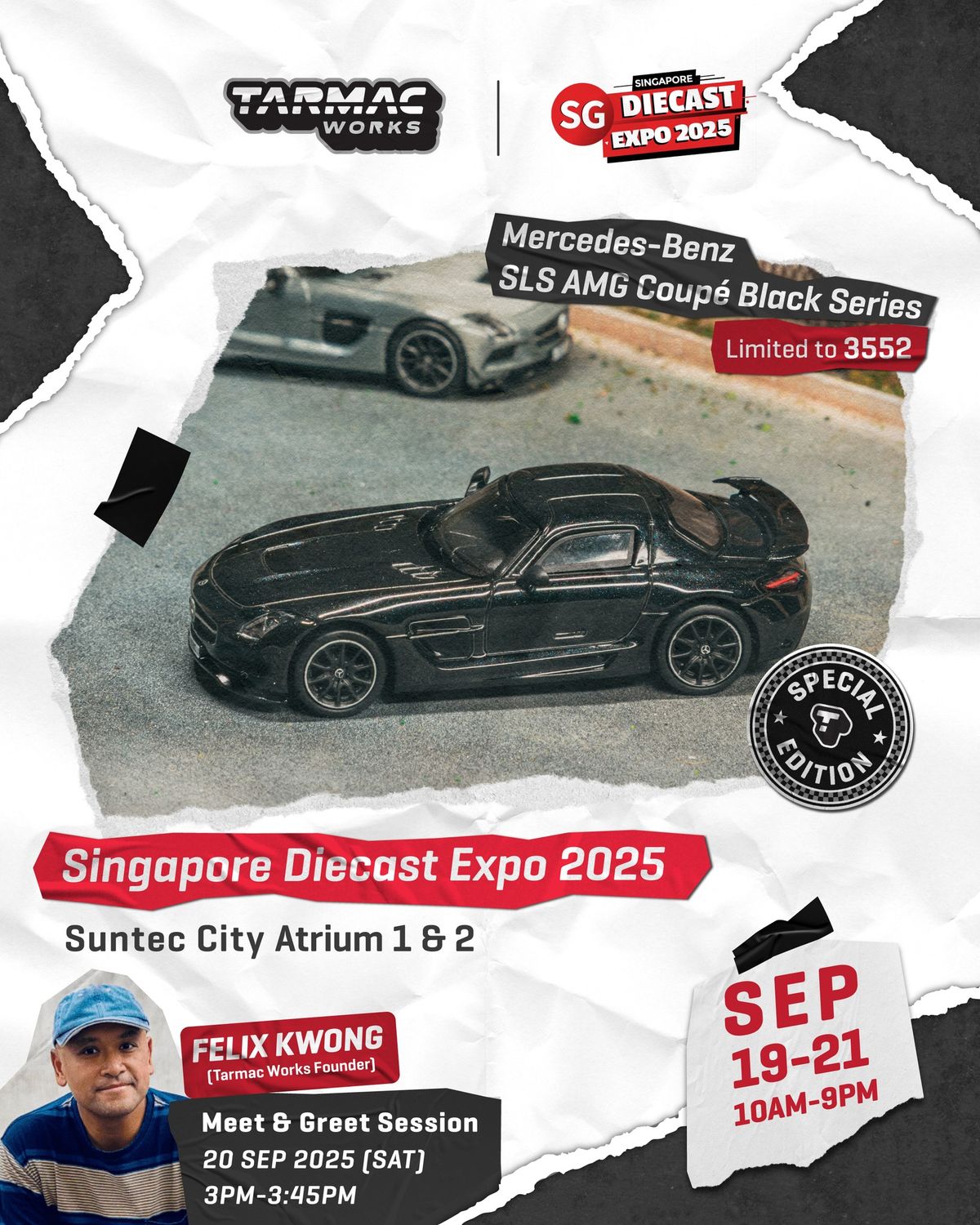 1:64 Tarmac - Mercedes-Benz SLS AMG Coupé Black Series, black metallic