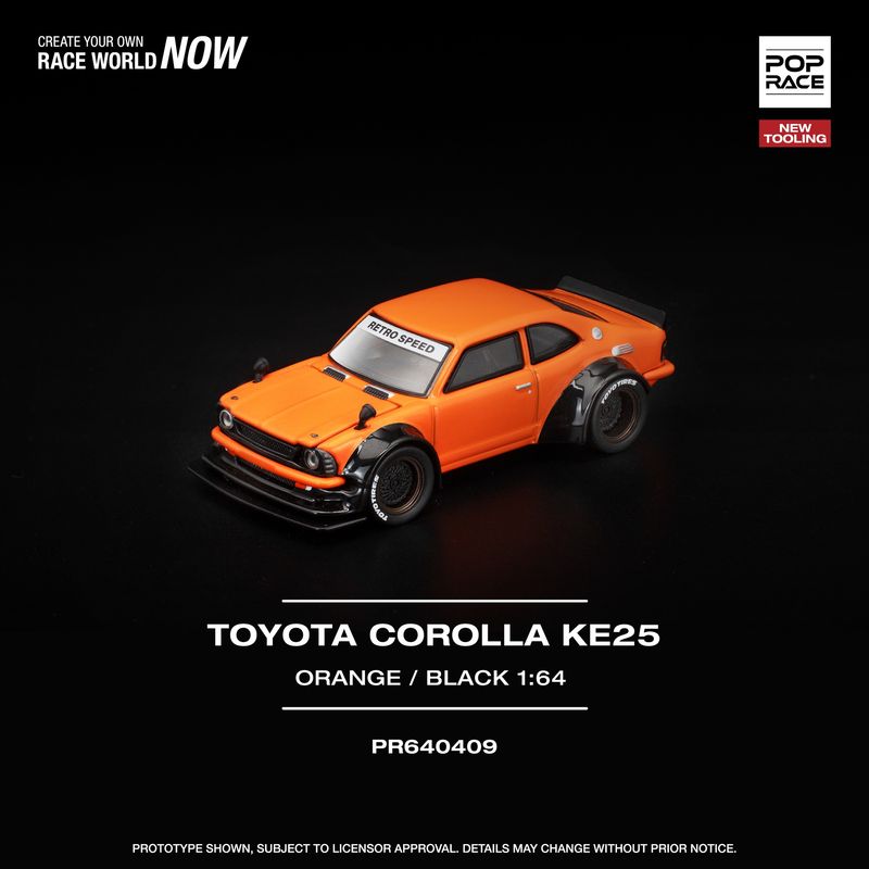 1:64 Pop Race Limited - Toyota Corolla KE25, orange