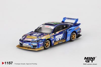 1:64 Mini GT - 2025 Nissan Silvia S15 LB-Super Silhouette #555 Team Mini GT Liberty Walk Formula Driftm