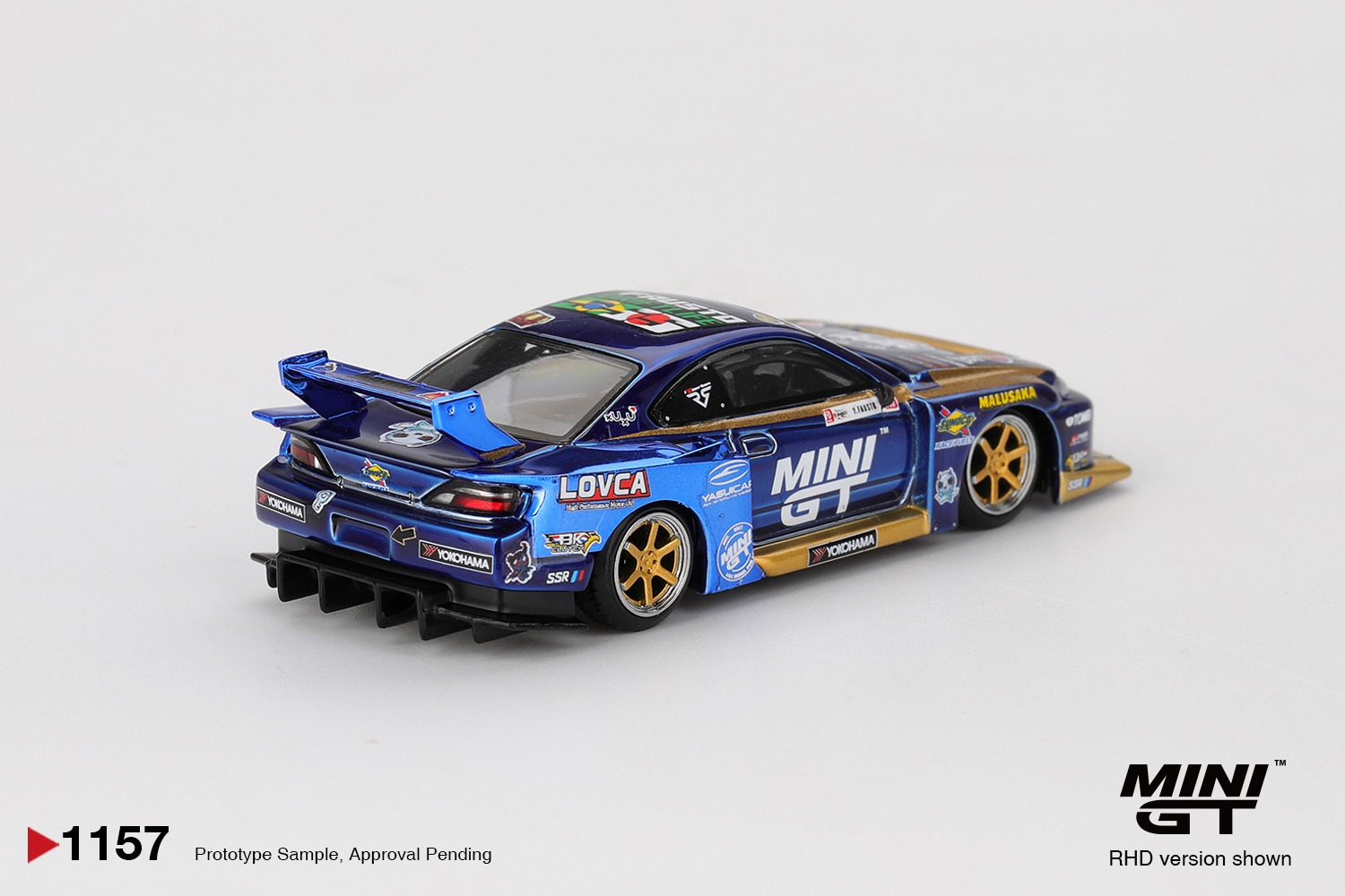 1:64 Mini GT - 2025 Nissan Silvia S15 LB-Super Silhouette #555 Team Mini GT Liberty Walk Formula Driftm *Blister packaging*
