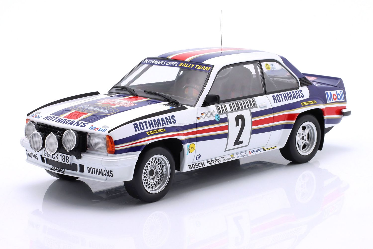 1:18 Werk83 - Opel Ascona 400 Rothmans #2 Winner Rally Montecarlo 1982 W. Röhrl - C. Geistdorfer