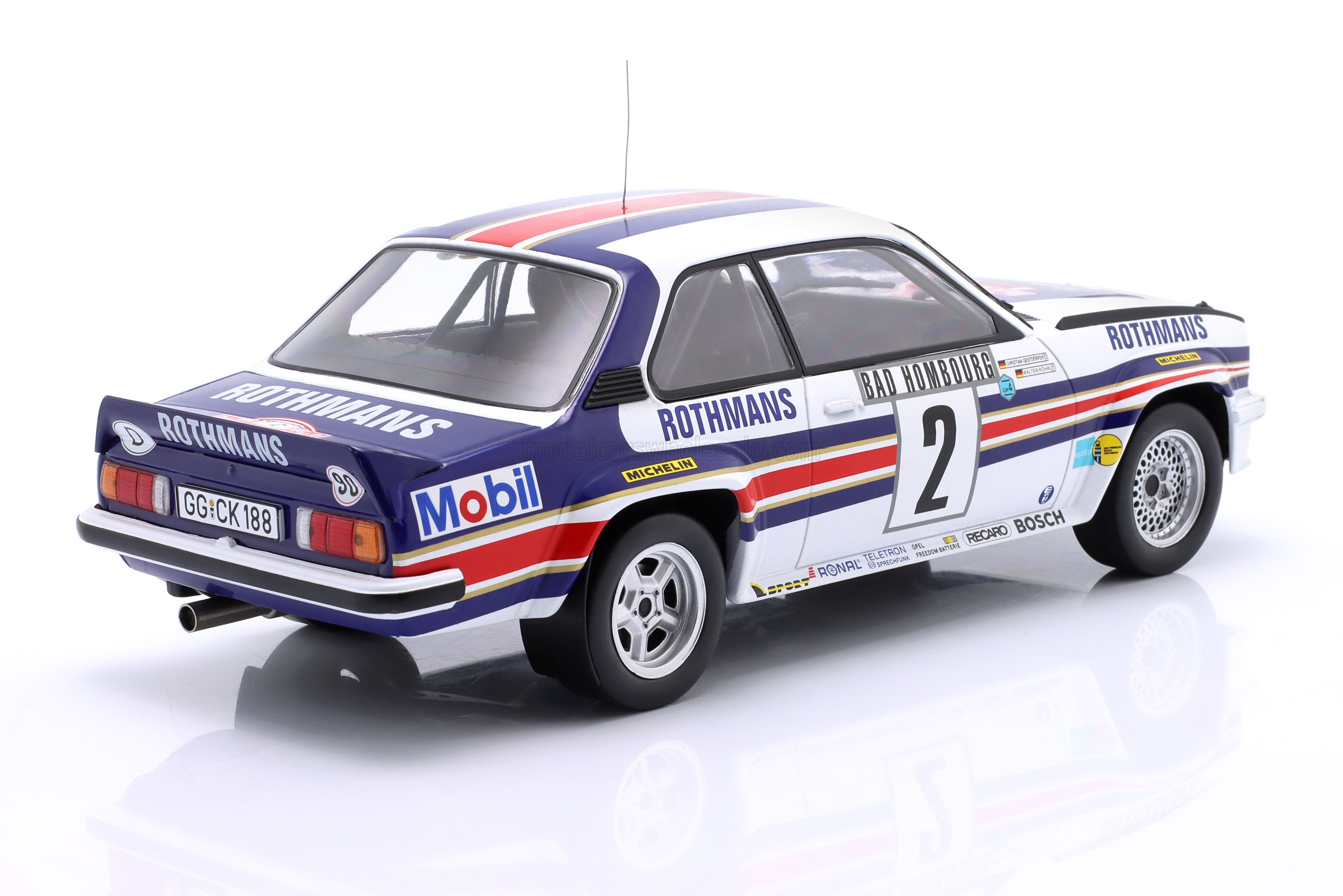 1:18 Werk83 - Opel Ascona 400 Rothmans #2 Winner Rally Montecarlo 1982 W. Röhrl - C. Geistdorfer