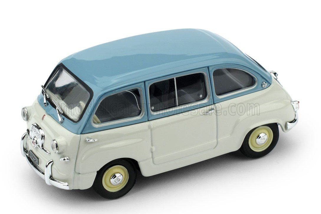 1:43 Brumm - 1956 Fiat 600 Multipla Stradale 1. Series Light Blue