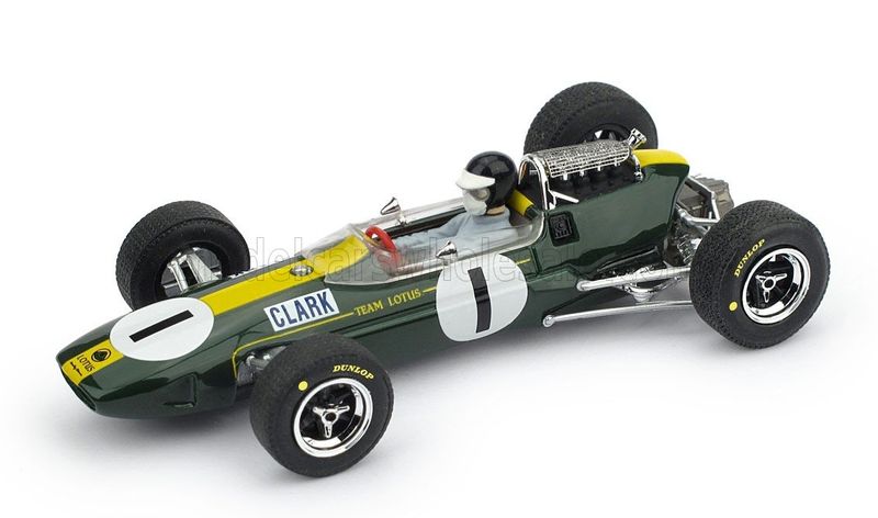 1:43 Brumm - Lotus F1 33 #1 World Champion Winner Germen GP 1965 J. Clark *With Driver Figure* 1:43 Brumm - Lotus F1 33 #1 World Champion Winner Germen GP 1965 J. Clark *With Driver Figure*
