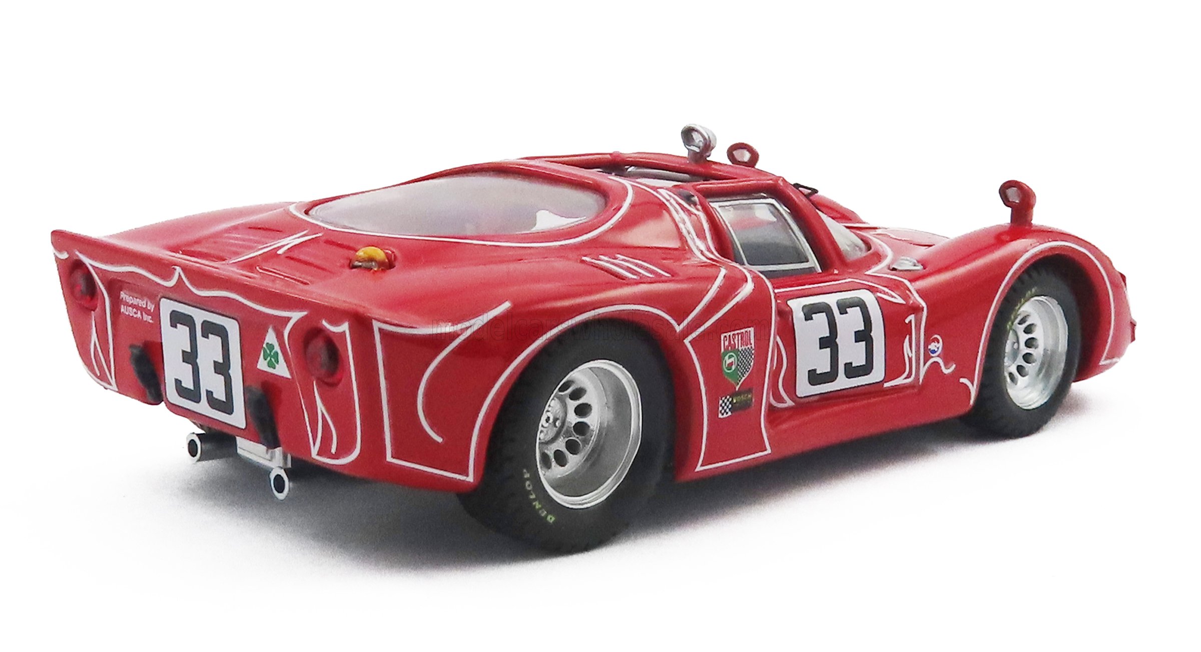 1:43 Best Model - Alfa Romeo T33.2 V8 Team Ausca Racing Inc. #33 6h Watkins Glen 1968 H. Kwech - J. Martino