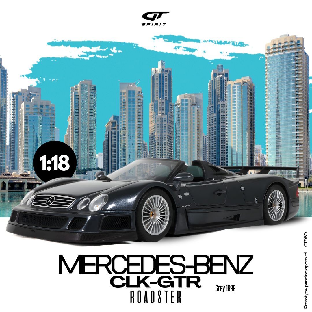 1:18 GT Spirit - 1999 Mercedes CLK-GTR Roadster Grey
