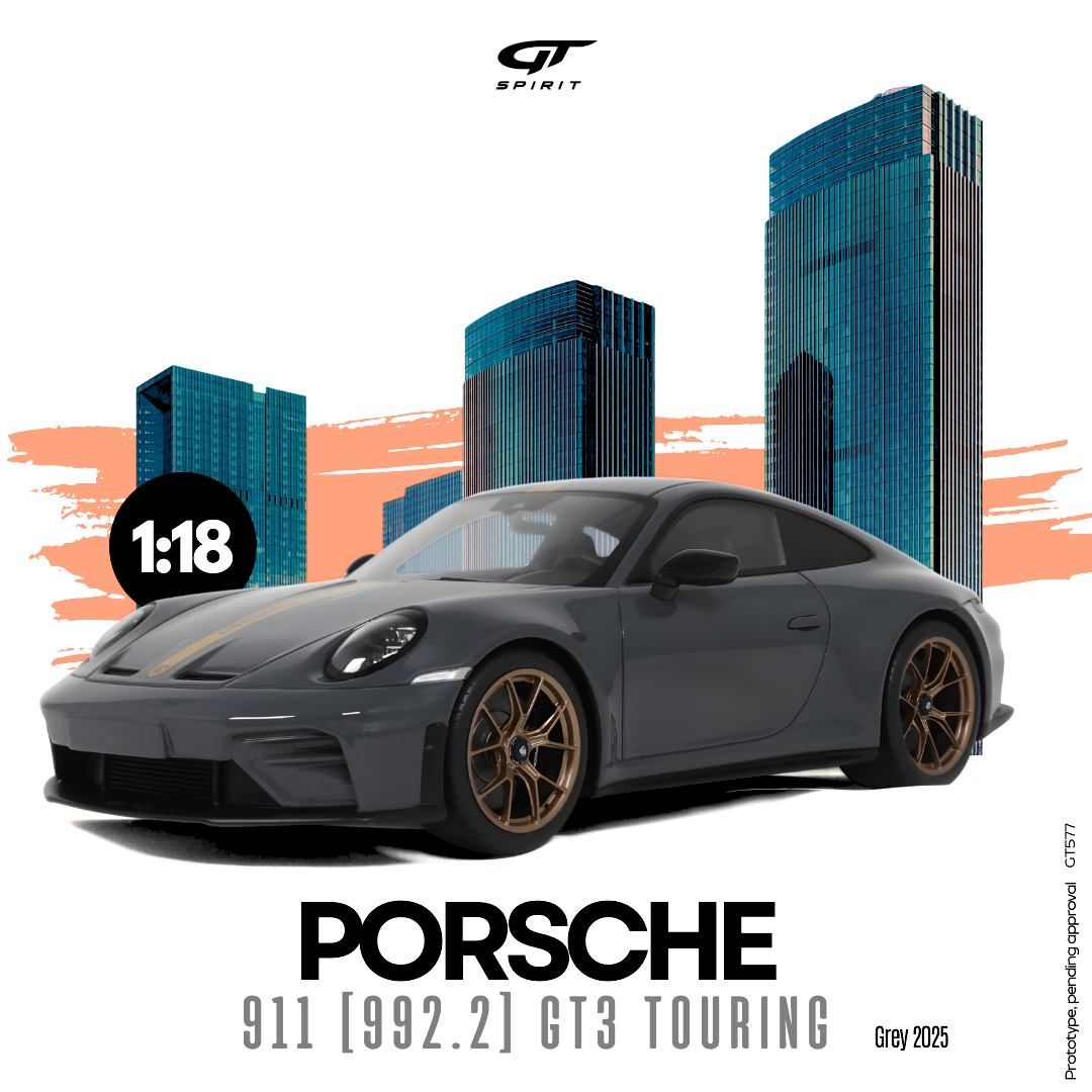 1:18 GT Spirit - 2025 Porsche 911 (992.2) GT3 Touring Grey
