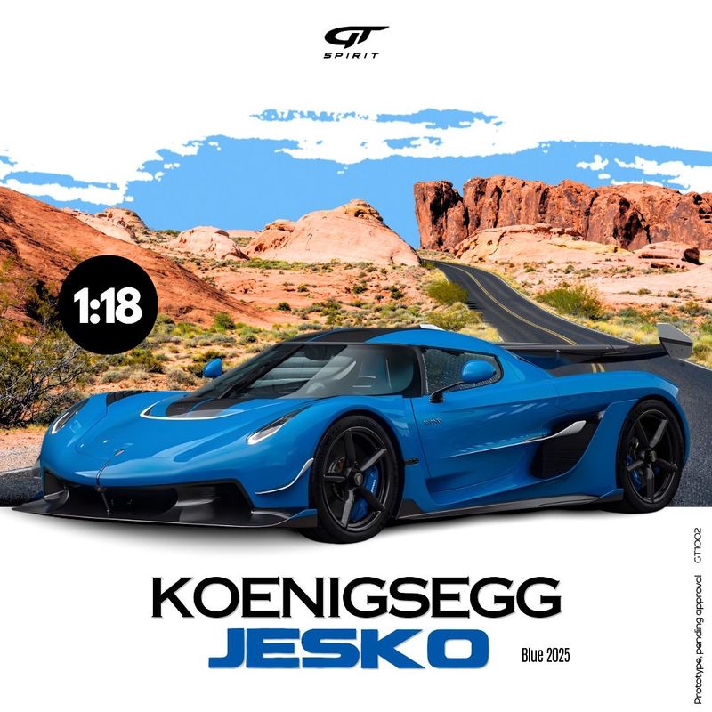 1:18 GT Spirit - 2025 Koenigsegg Jesko Blue 1:18 GT Spirit - 2025 Koenigsegg Jesko Blue