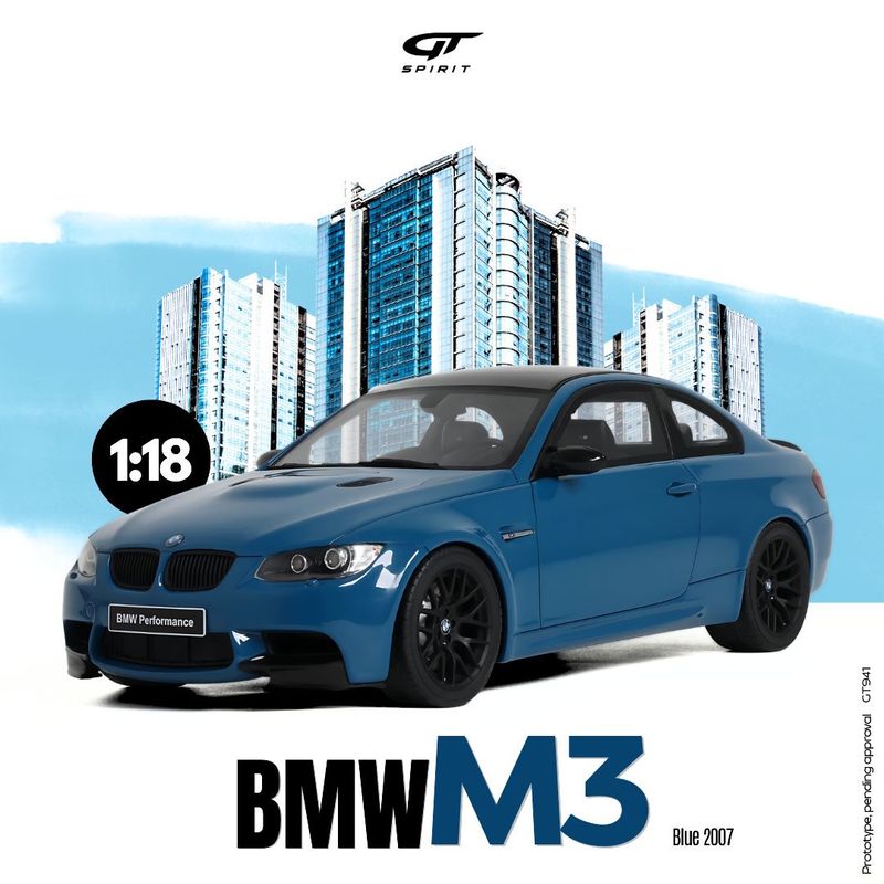 1:18 GT Spirit - 2007 BMW M3 Blue 1:18 GT Spirit - 2007 BMW M3 Blue