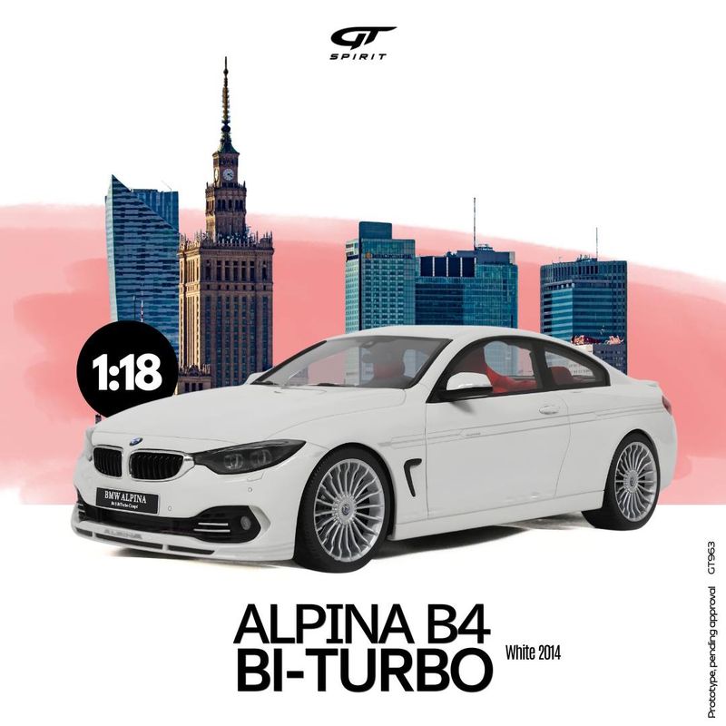 1:18 GT Spirit - 2014 BMW Alpina B4 Bi-Turbo White 1:18 GT Spirit - 2014 BMW Alpina B4 Bi-Turbo White