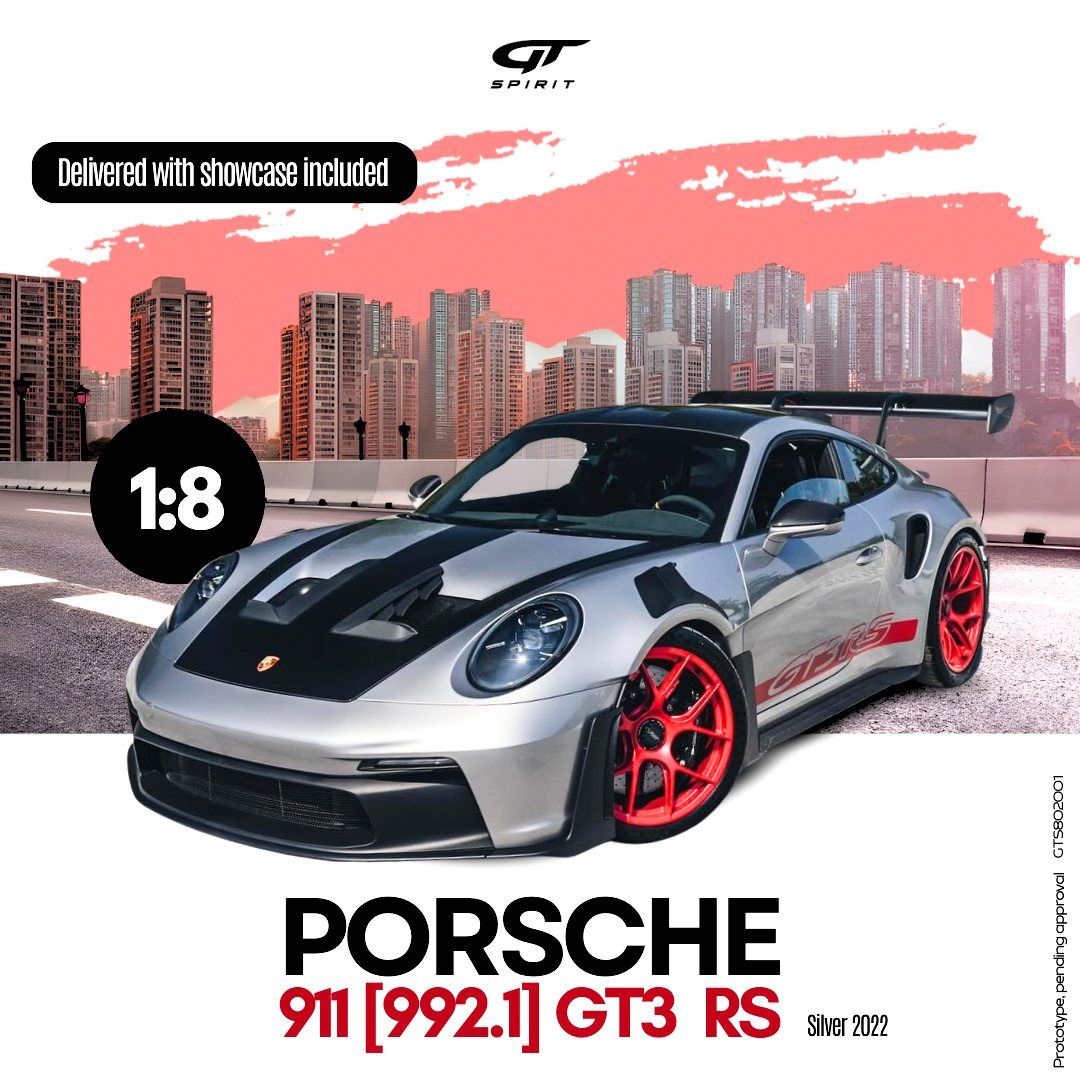 1:8 GT Spirit - 2022 Porsche 911 (992.1) GT3 RS Silver