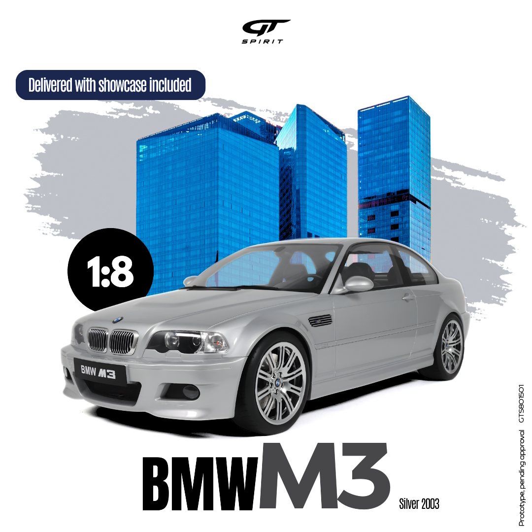 1:8 GT Spirit - 2003 BMW E46 M3 Silver