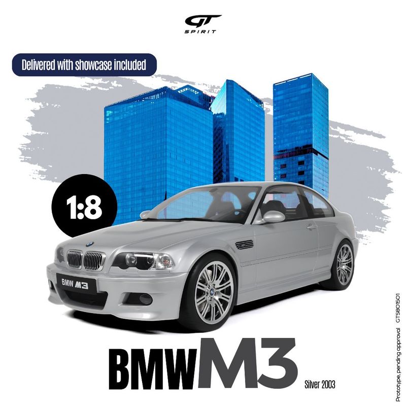 1:8 GT Spirit - 2003 BMW E46 M3 Silver