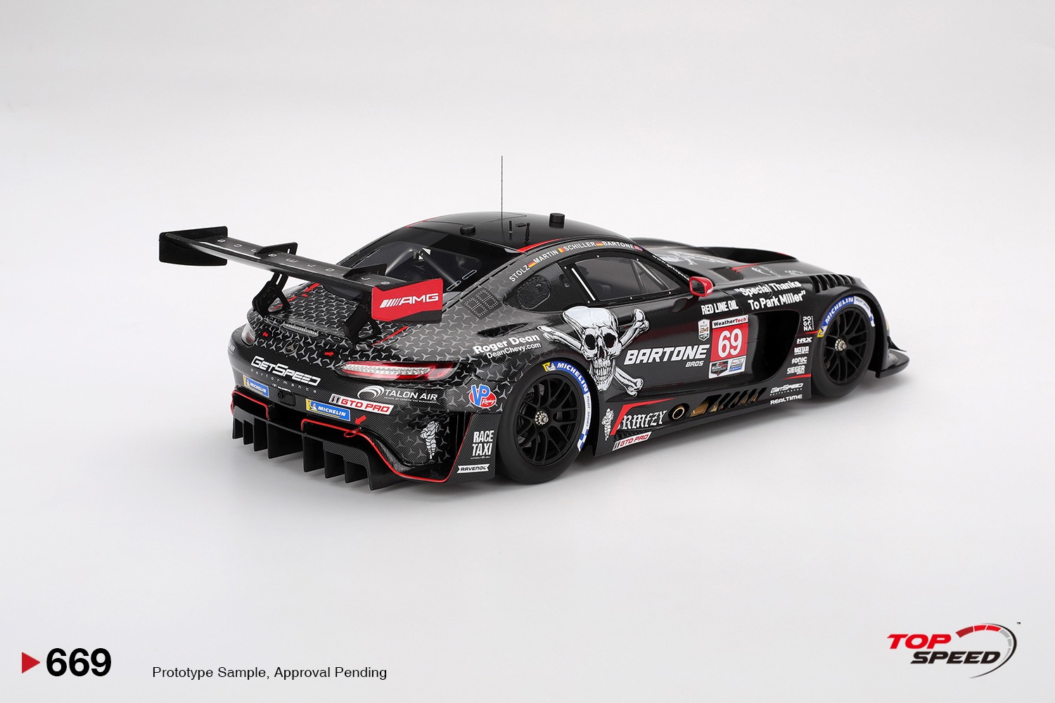 1:18 TSM - Mercedes AMG GT3 6.2L V8 Team Getspeed #69 Imsa 24h Daytona 2025 A. Bartone - M. Martin - F. Schiller - L. Stolz