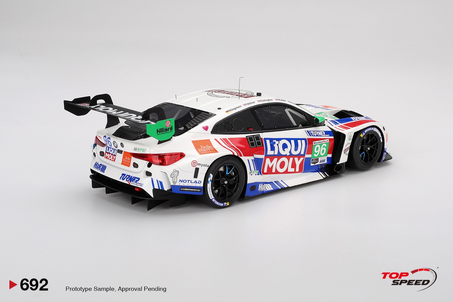 1:18 TSM - BMW M4 GT3 Evo Team Turner Motorsport #96 Imsa 24h Daytona 2025 R. Foley - P. Gallagher - J. Walker - J. Klingmann