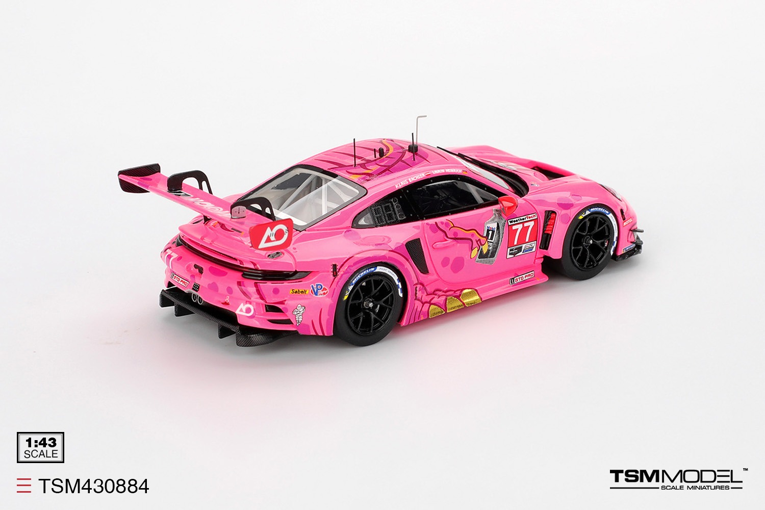 1:43 TSM - Porsche 911 992 GT3 R Team AO Racing #77 Imsa Detroit Grand Prix 2025 K. Bachler - L. Heinrich