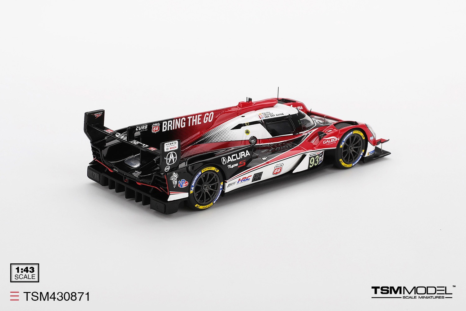 1:43 TSM - Acura ARX-06 GTP 2.4L Twin Turbo V6 Team Meyer Shank Racing #93 Imsa 12 Sebring 2025 A. Palou - R. Van der Zande - N. Yelloly
