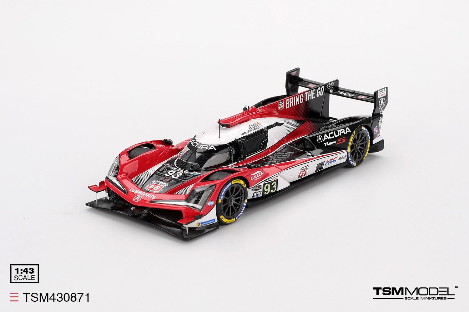 1:43 TSM - Acura ARX-06 GTP 2.4L Twin Turbo V6 Team Meyer Shank Racing #93 Imsa 12 Sebring 2025 A. Palou - R. Van der Zande - N. Yelloly