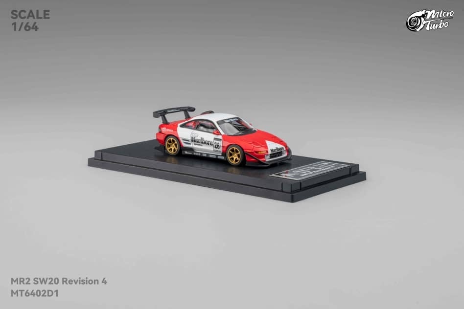 1:64 Microturbo - MR2 SW20 #28 *Marlboro Livery*, white/red
