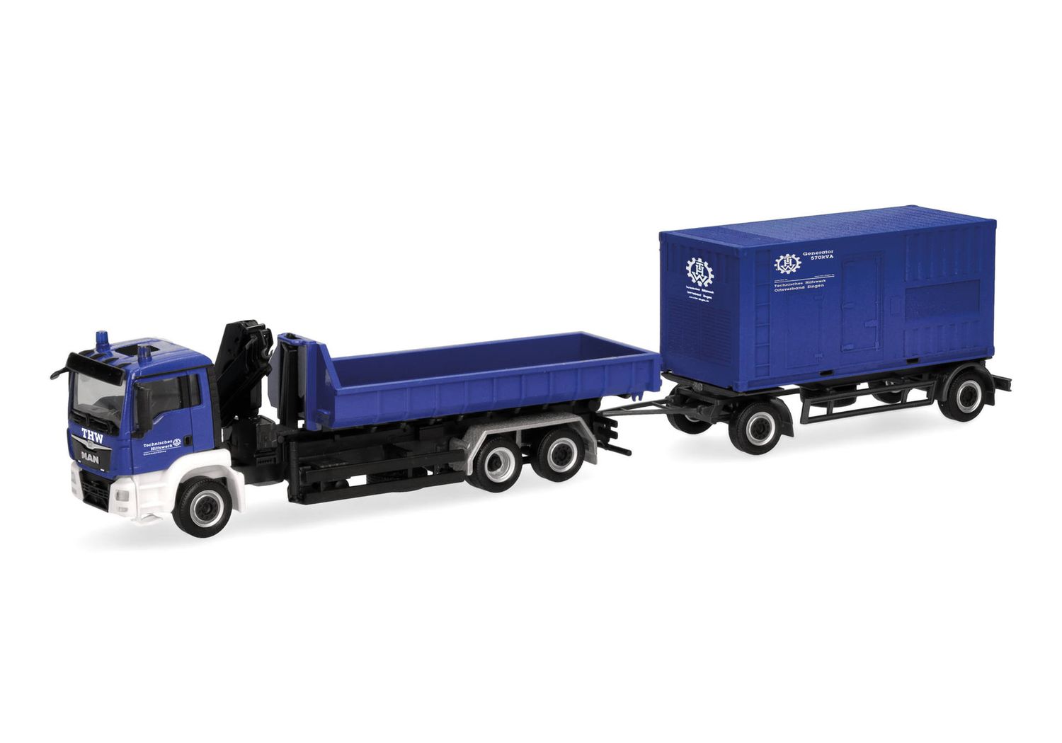 1:87 Herpa - MAN TGS M Wechsellader-LKW mit Anhänger