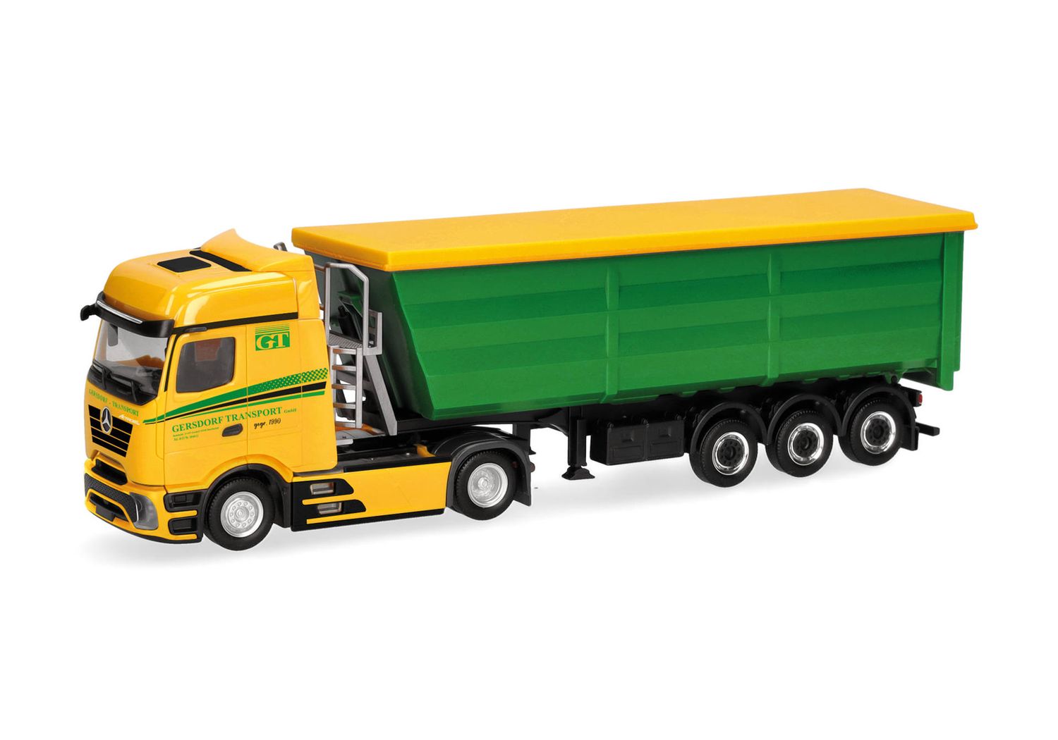 1:87 Herpa - Mercedes-Benz Actros L ProCabin Bigspace Stahlmulden-Sattelzug