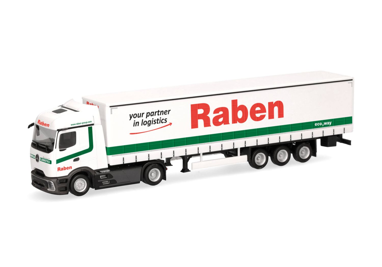 1:87 Herpa - Mercedes-Benz Actros L ProCabin Streamspace Gardinenplanen-Sattelzug