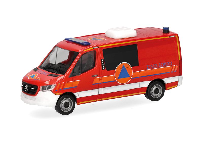 1:87 Herpa - Mercedes-Benz Sprinter '18 Halbbus Flachdach "Zivilschutz"