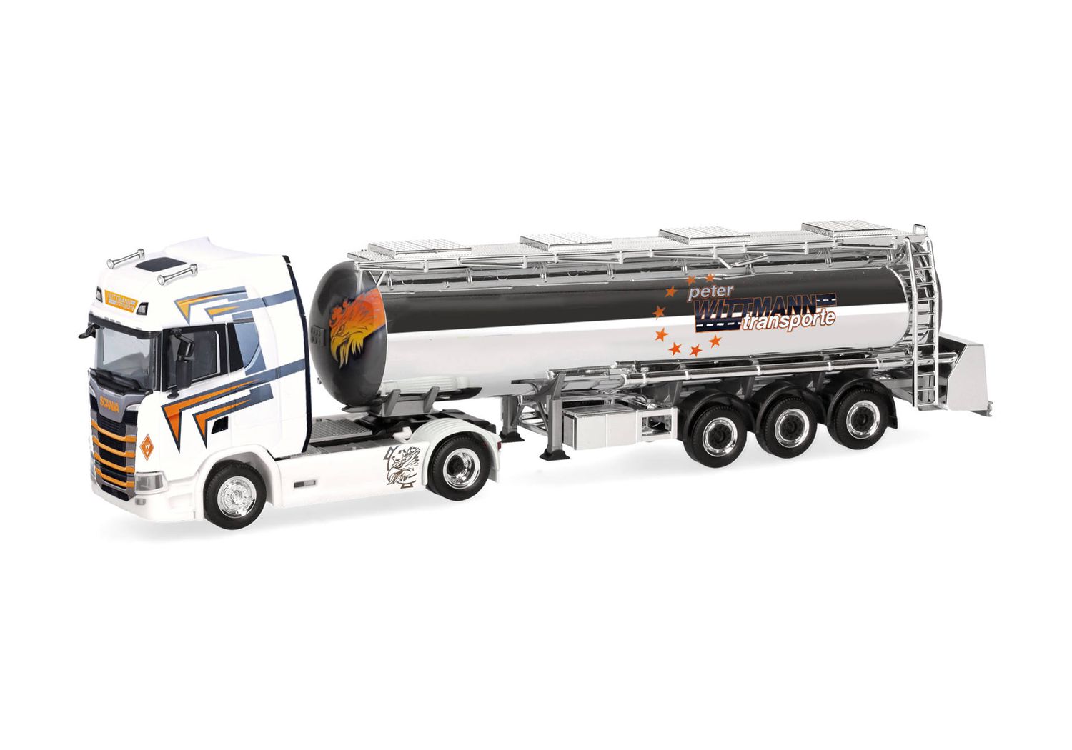 1:87 Herpa - Scania CS 20 HD Chromtank-Sattelzug