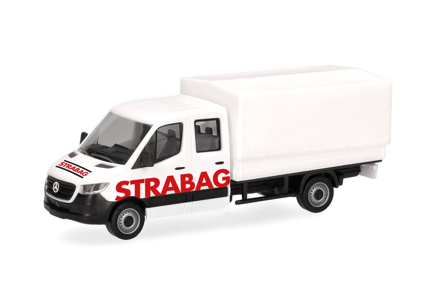 1:87 Herpa - Mercedes-Benz Sprinter '18 Doppelkabine Pritsche/Plane