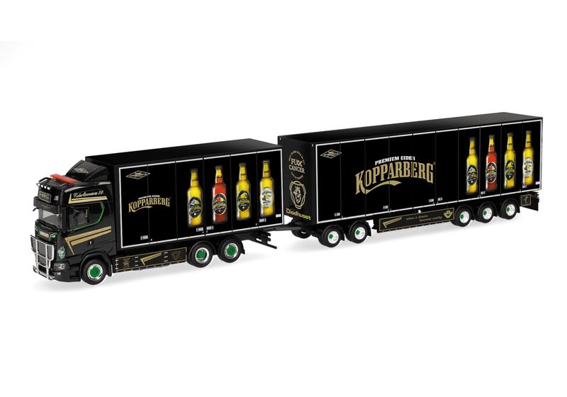 1:87 Herpa - Scania CS 20 HD Schwedencombi-Hängerzug "Kopparberg" (Schweden/Kopparberg)