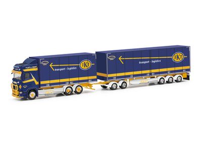 1:87 Herpa - Scania CS 20 Hochdach Schwedenkombi-Hängerzug "Jimmie Karlsson" (Schweden/Örebro)