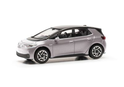 1:87 Herpa - Volkswagen ID.3, scale-silver metallic 1:87 Herpa - Volkswagen ID.3, scale-silver metallic