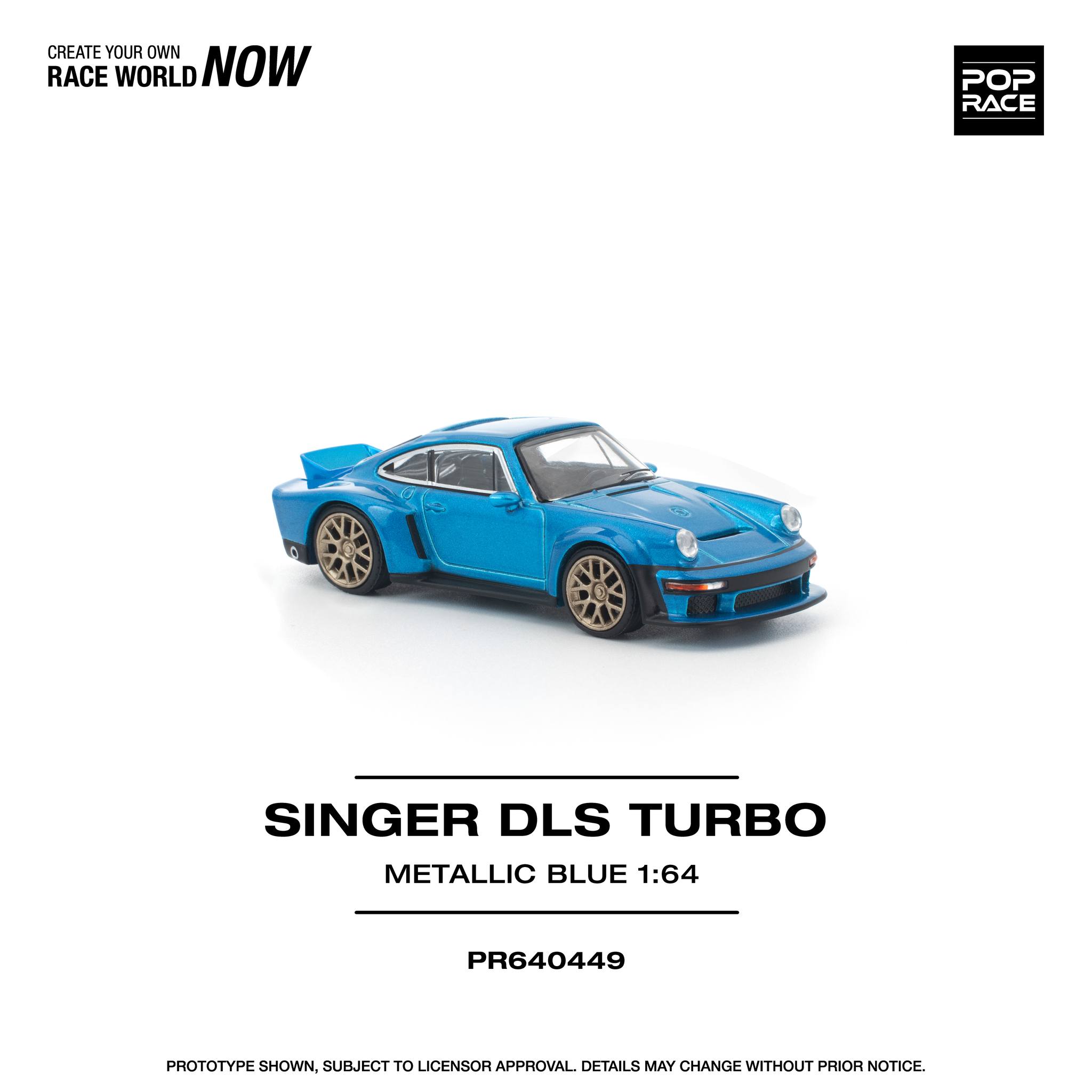 1:64 Pop Race Limited - Singer DLS Turbo, blue