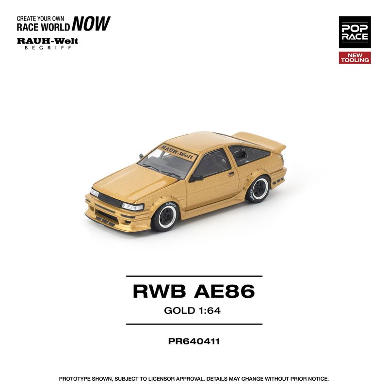 1:64 Pop Race Limited - RWB Toyota AE86 , gold 1:64 Pop Race Limited - RWB Toyota AE86 , gold