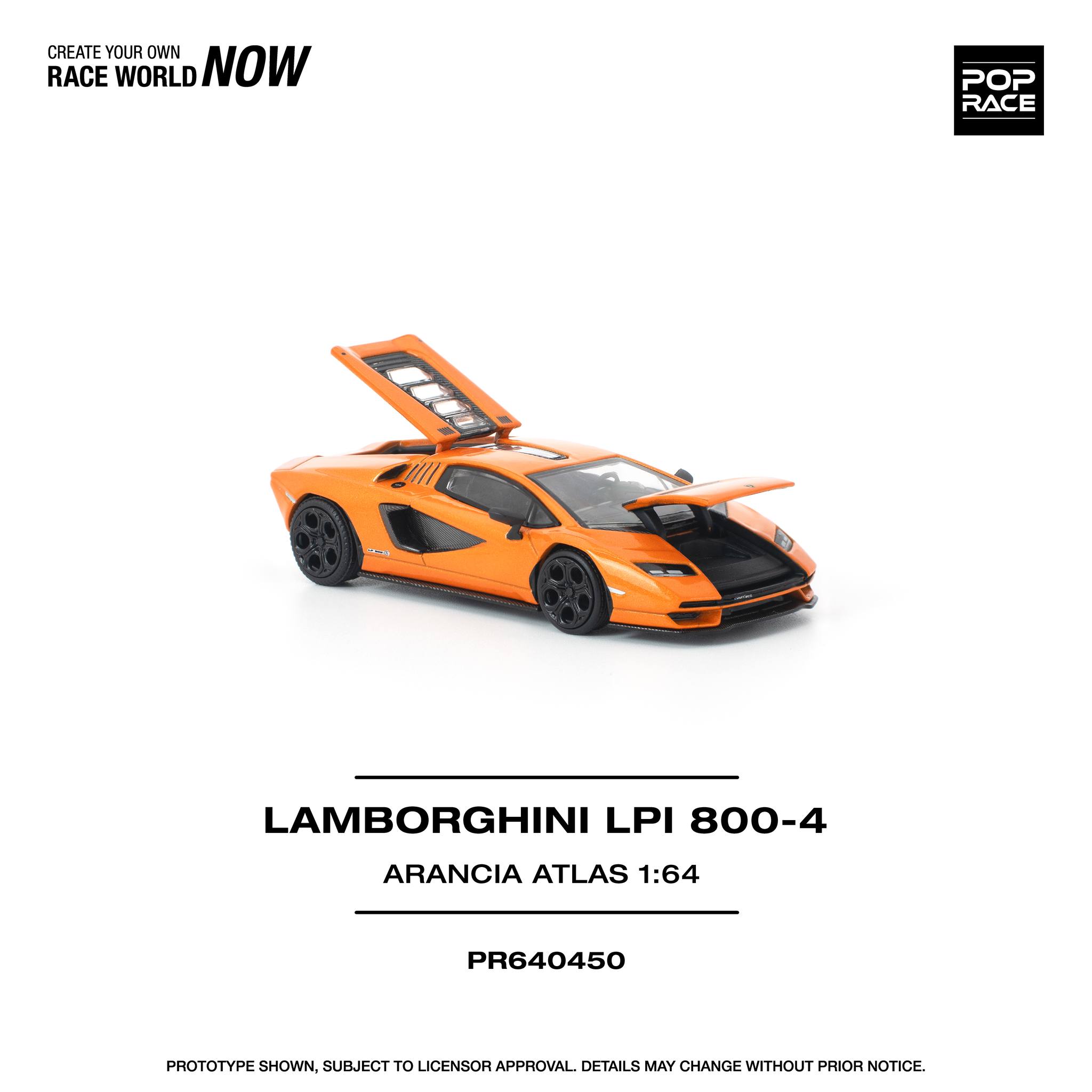 1:64 Pop Race Limited - Lamborghini Countach LP1 800-4, arancia atlas