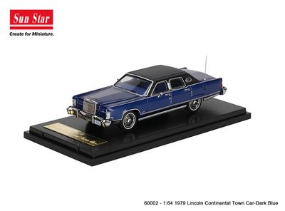 1:64 Sunstar - 1979 Lincoln Continental Town Car, dark blue 1:64 Sunstar - 1979 Lincoln Continental Town Car, dark blue