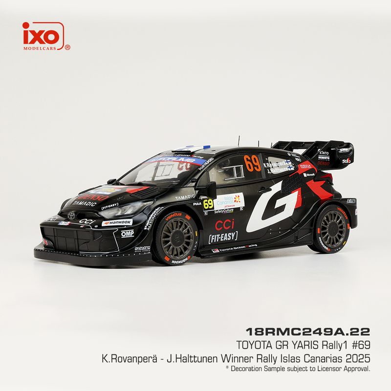1:18 Ixo - Toyota GR Yaris Rally1, Rally Islas Canaris, 2025, #69 K. Rovanperä