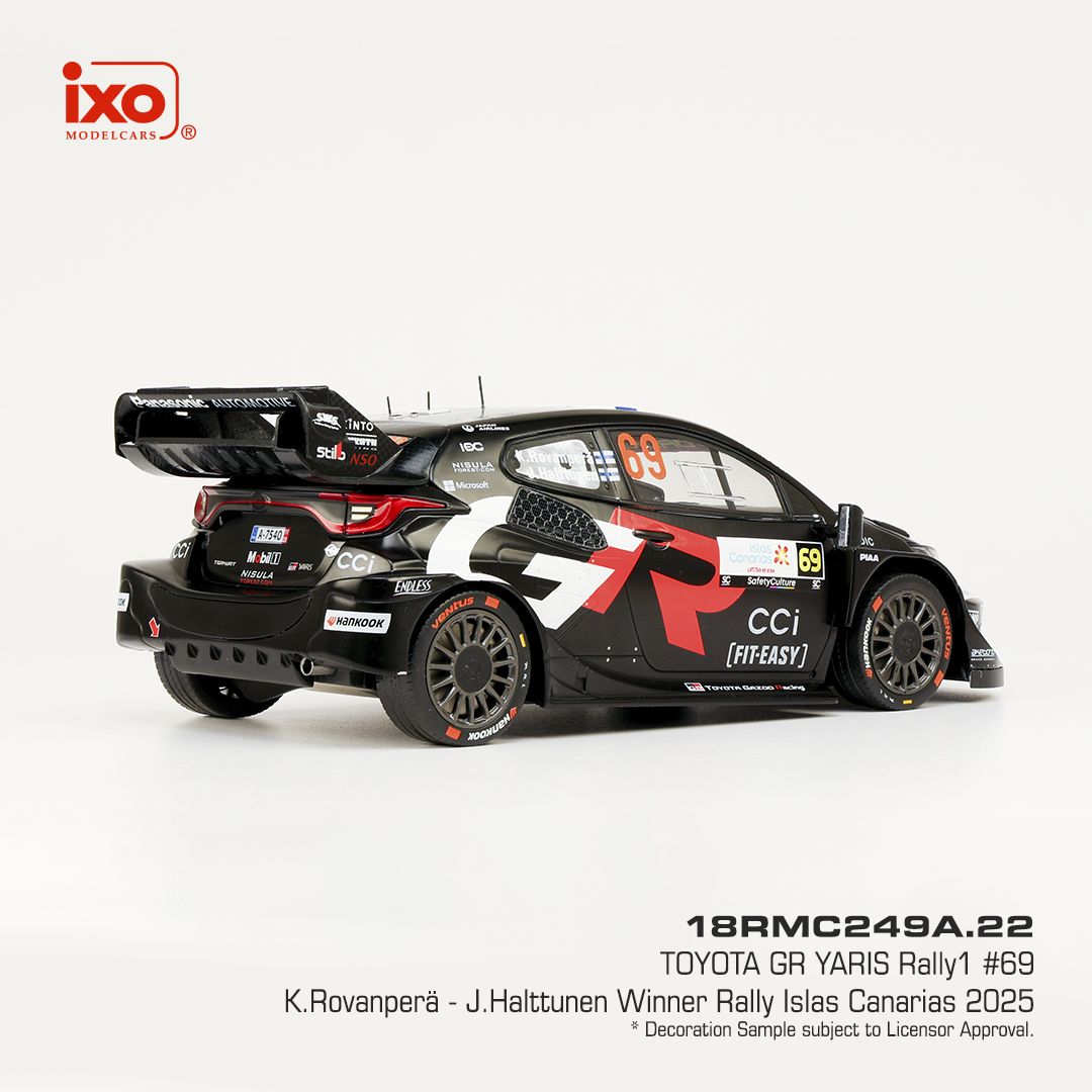 1:18 Ixo - Toyota GR Yaris Rally1, Rally Islas Canaris, 2025, #69 K. Rovanperä