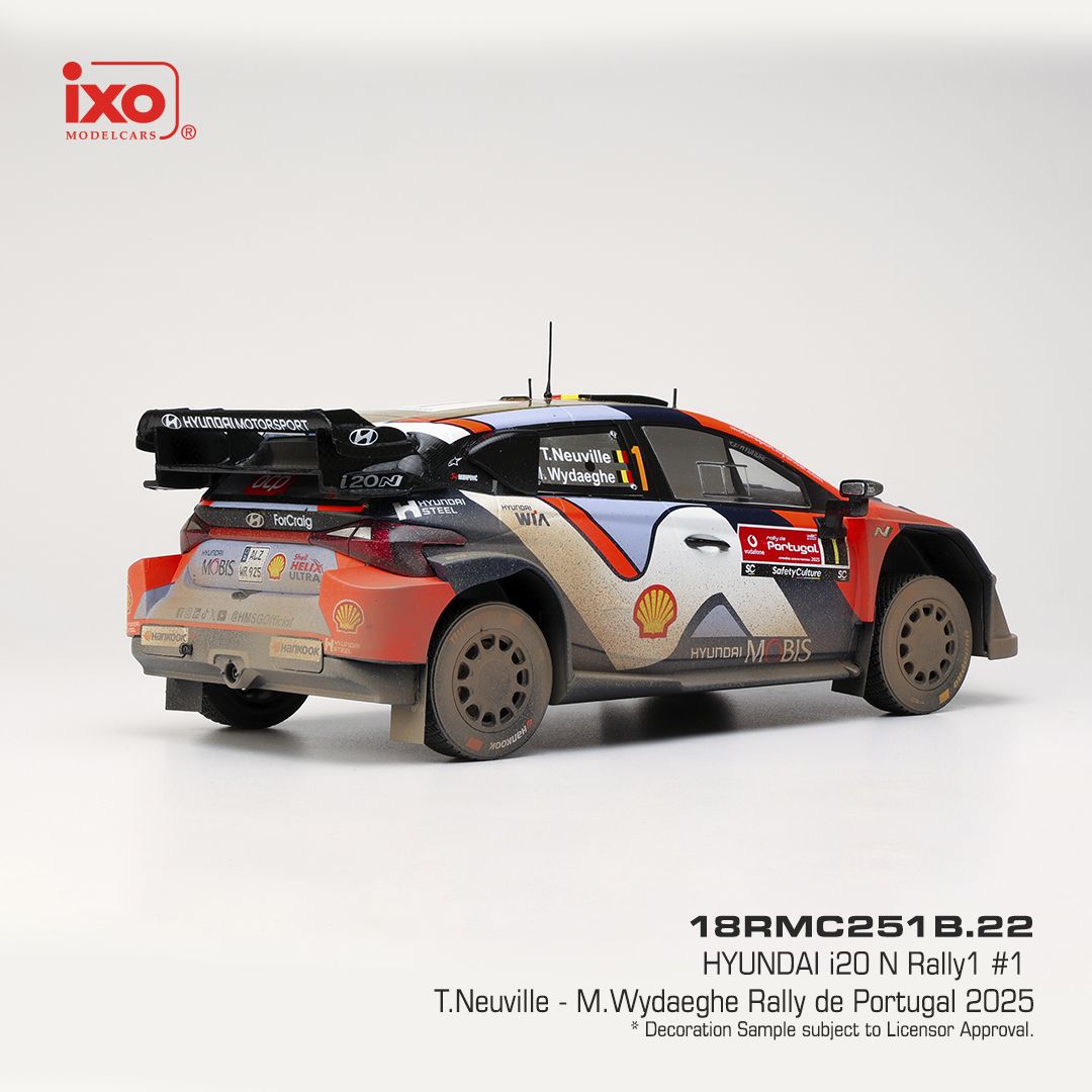 1:18 Ixo - Hyundai i20 N Rally1, Rally Portugal, 2025, #1 T. Neuville