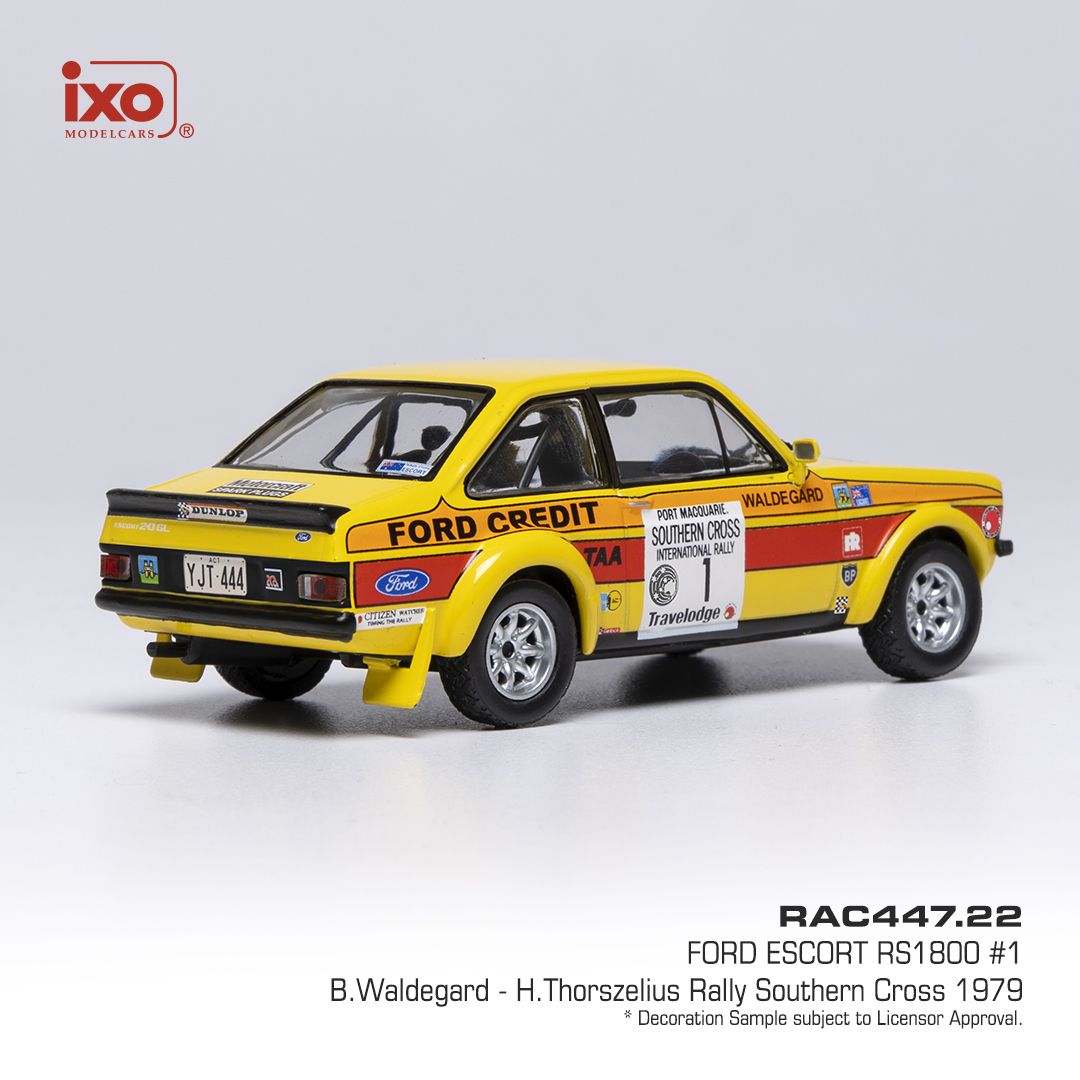 1:43 Ixo - Ford Escort MK II RS 1800, Rally Southern Cross, 1979, #1 B. Waldegard