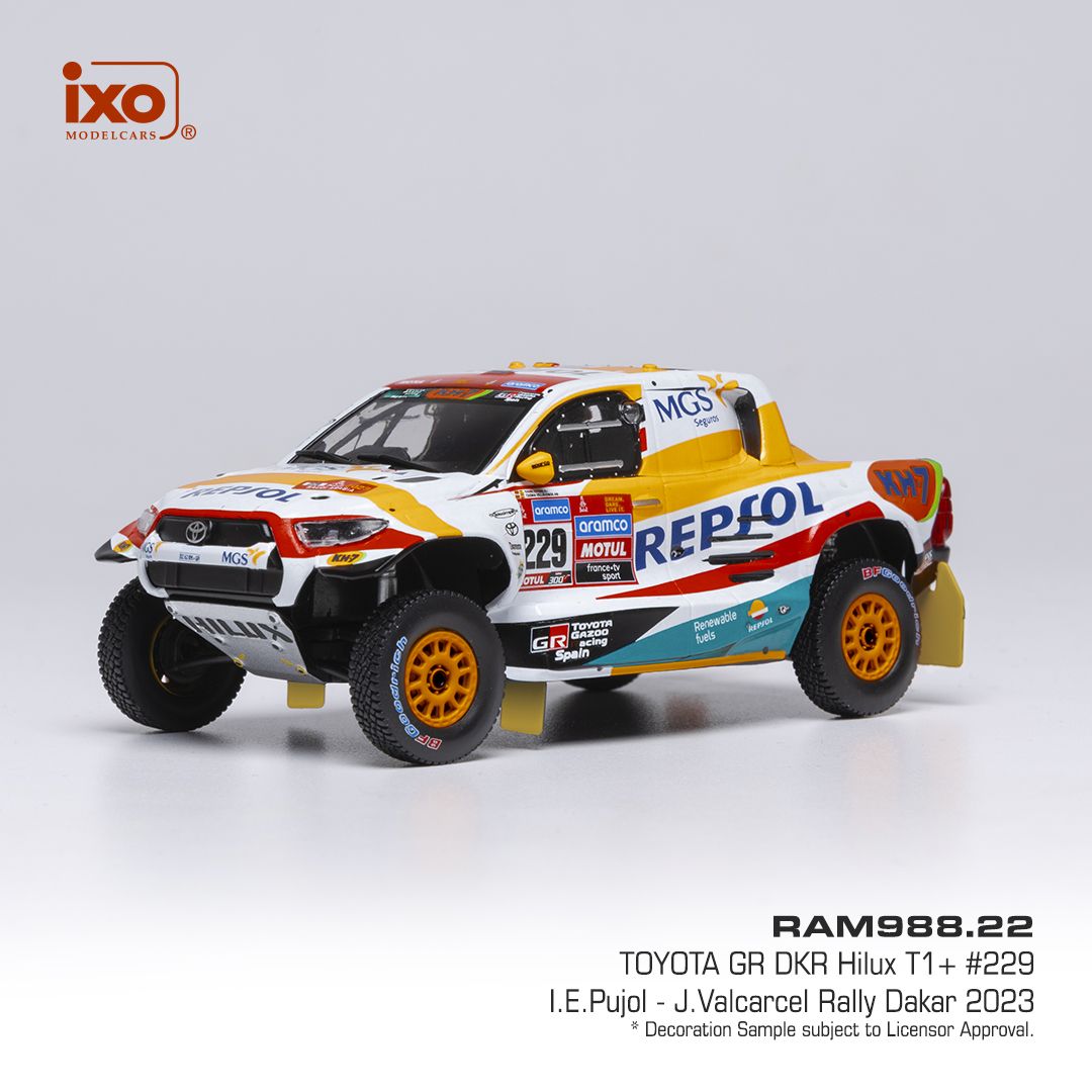 1:43 Ixo - Toyota GR DKR Hilux Evo T1+, Rally Dakar, 2023, #229 I.E. Pujol