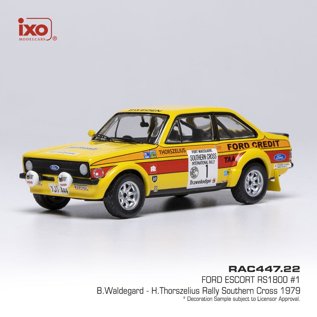 1:43 Ixo - Ford Escort MK II RS 1800, Rally Southern Cross, 1979, #1 B. Waldegard