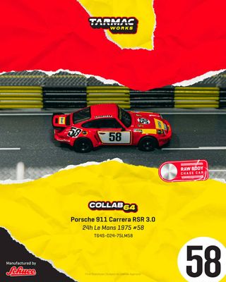 1:64 Tarmac - 1975 Porsche 911 Carrera RSR 3.0 #58 24h Le Mans 1:64 Tarmac - 1975 Porsche 911 Carrera RSR 3.0 #58 24h Le Mans